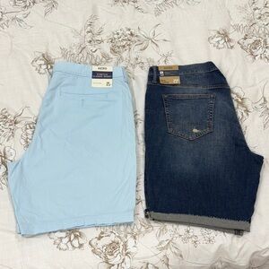 Aeropostale Light Blue and Dark Blue Jean Shorts
